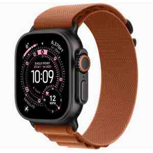 Apple 49mm Terra Cotta Alpine Loop - Medium - Black Titanium Finish